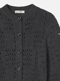 Textured Stitch Cardigan in Dark Gris Heather