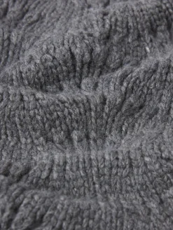 Textured Stitch Cardigan in Dark Gris Heather