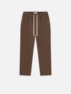 Textured Terry Travel Pant in Taupe