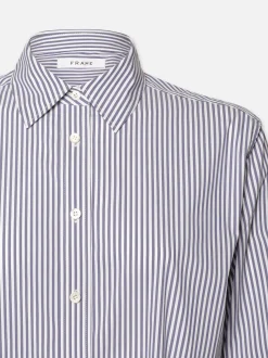 The Borrowed Shirt in Dark Chambray Multi