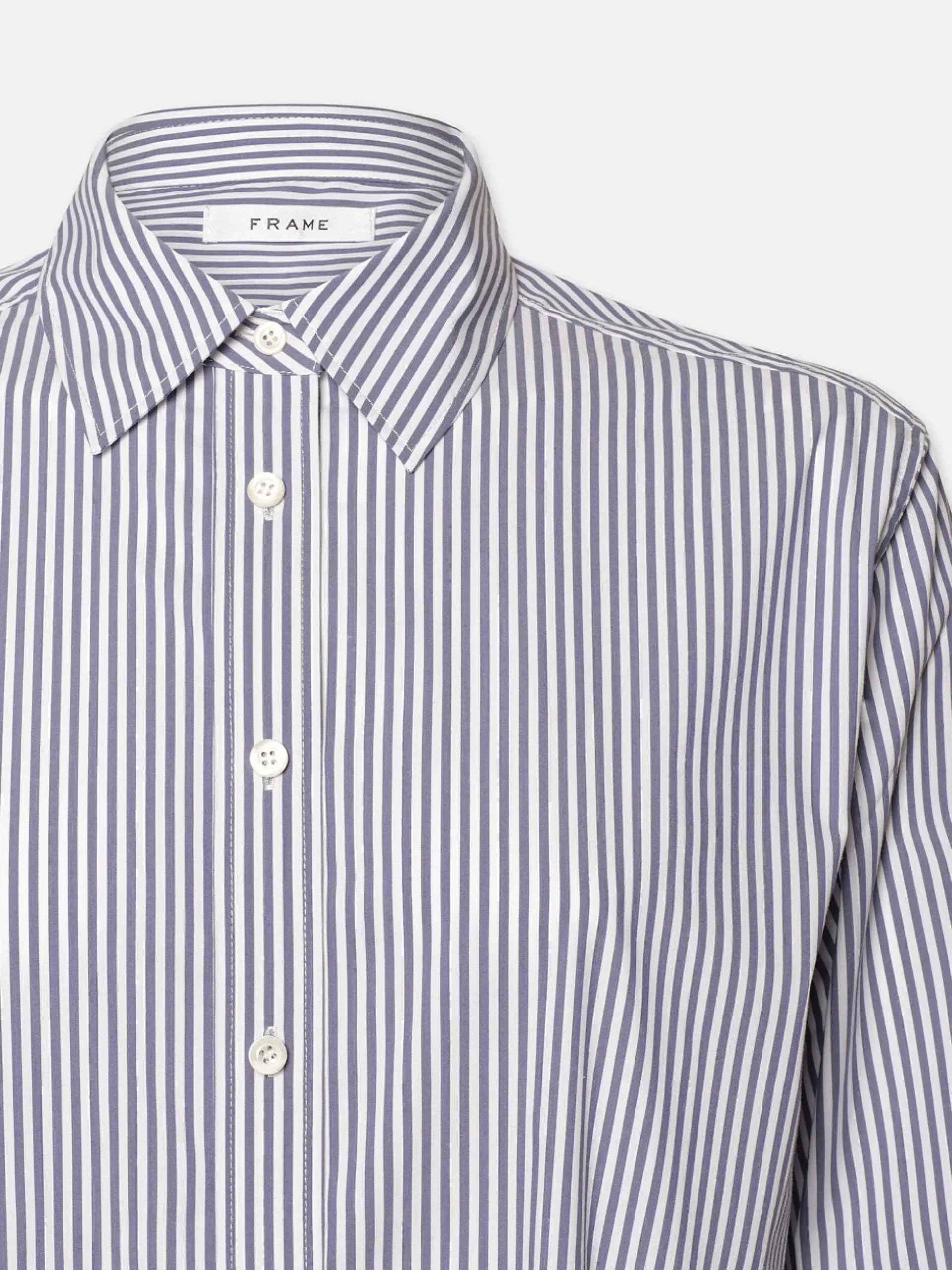 The Borrowed Shirt in Dark Chambray Multi