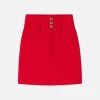 The Corset Mini Skirt in Herrera Red