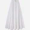 The Denim Ball Skirt in White