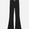 The Jetset Flare Pintuck in Sheen Noir
