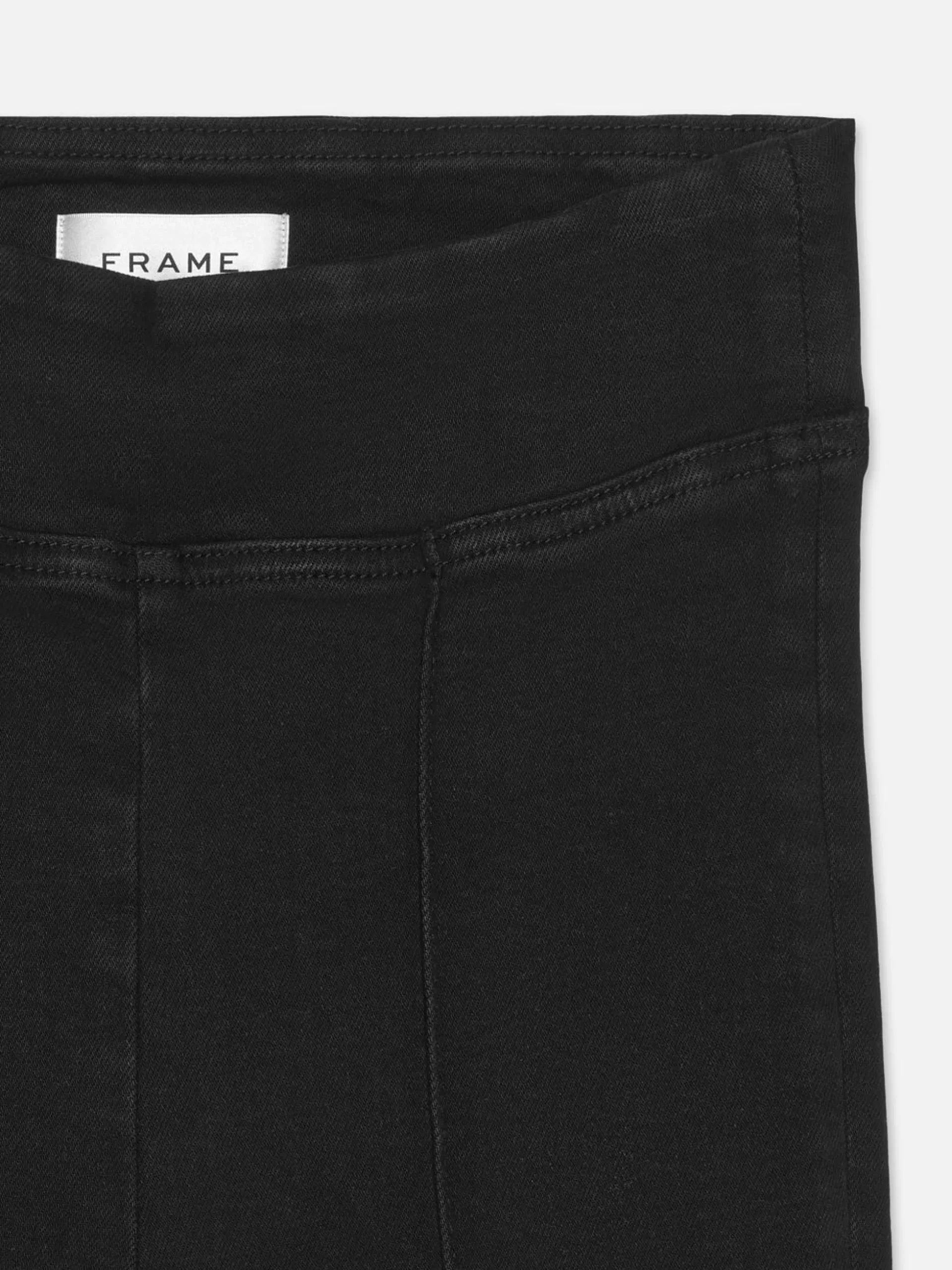 The Jetset Flare Pintuck in Sheen Noir