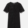 The Lace Button Front Dress in Black