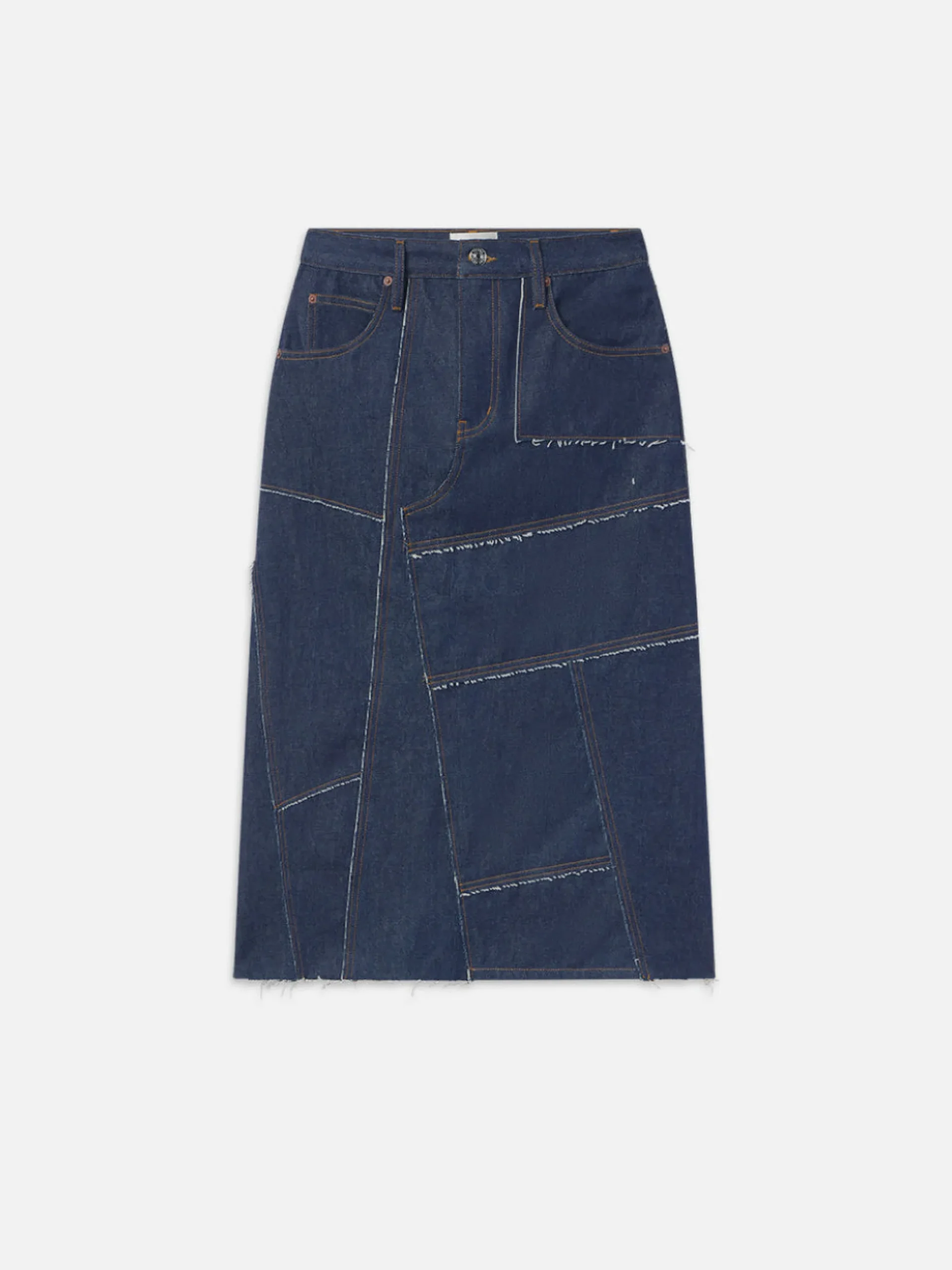 The Patchwork Midi Skirt in Hemlock
