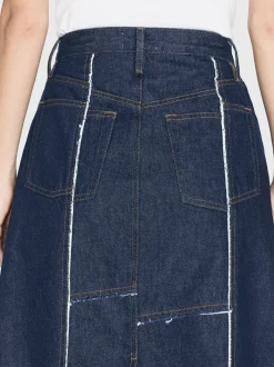 The Patchwork Midi Skirt in Hemlock