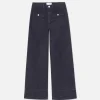 The 70's Patch Pocket Crop Straight in Washed Navy