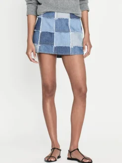 The 70's Patchwork Mini Skirt in Road Trip