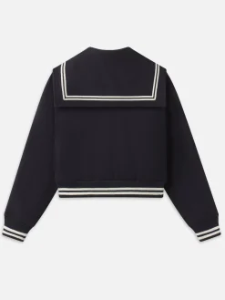 The Varsity Jacket in Navy Multi