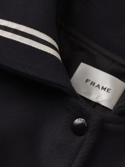 The Varsity Jacket in Navy Multi