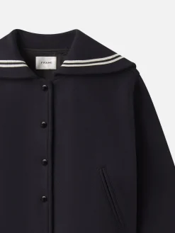 The Varsity Jacket in Navy Multi