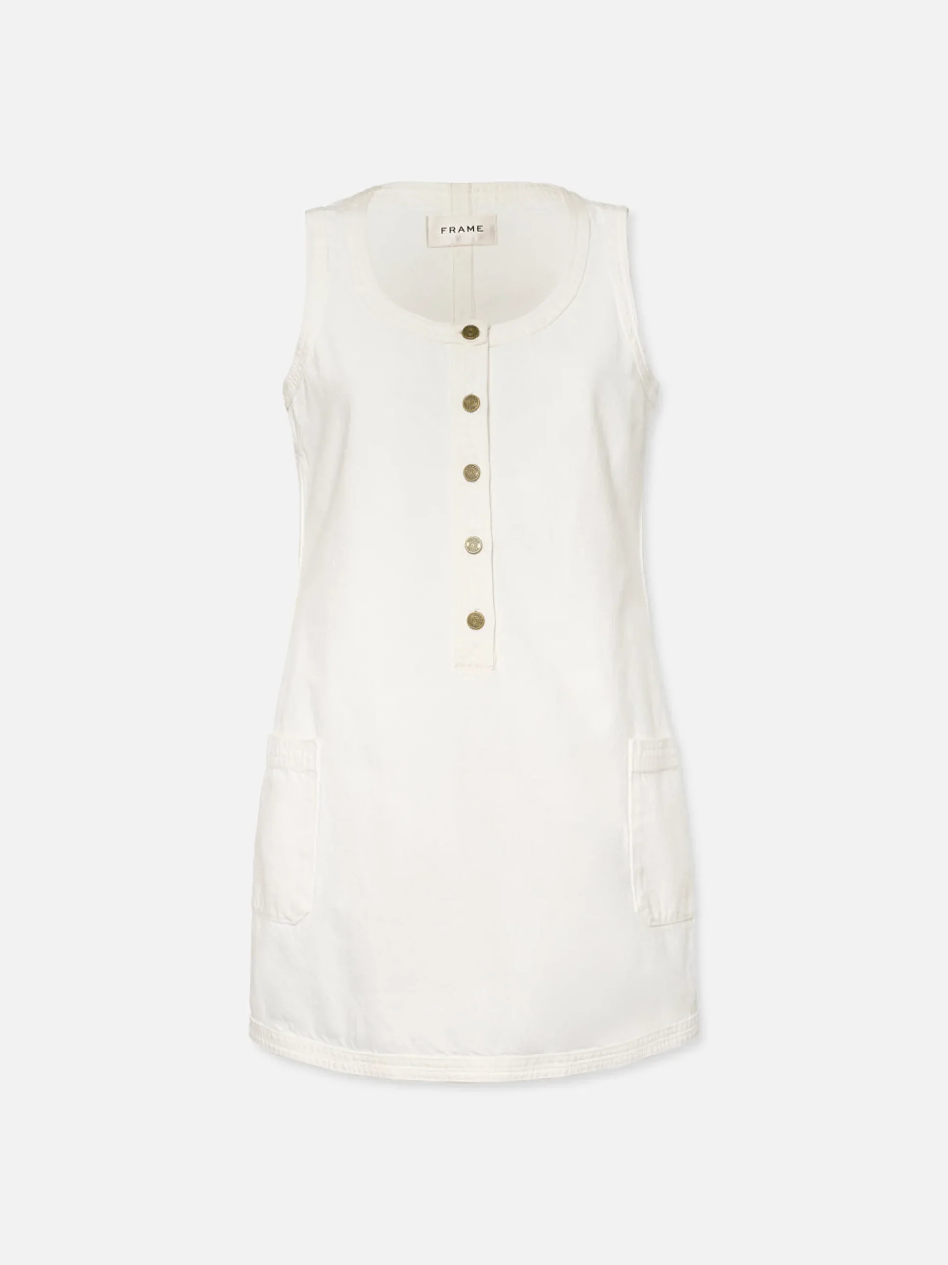 Trapunto Side Pocket Dress in Au Natural Clean
