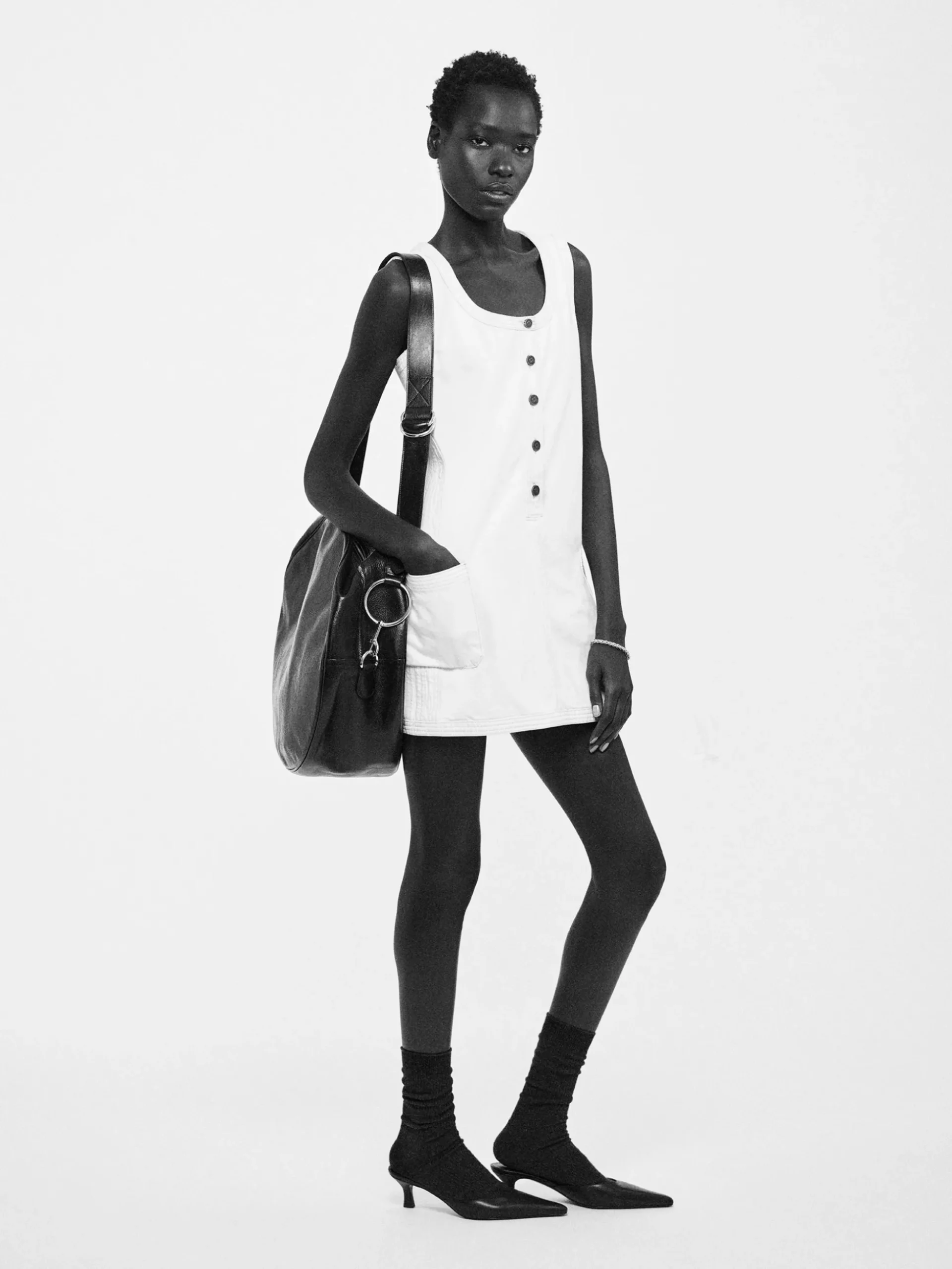 Trapunto Side Pocket Dress in Au Natural Clean