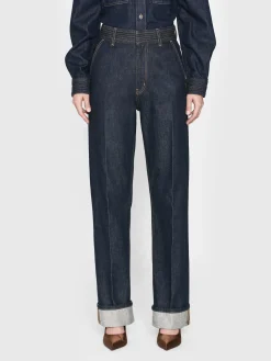 Trapunto Trouser in Rinse