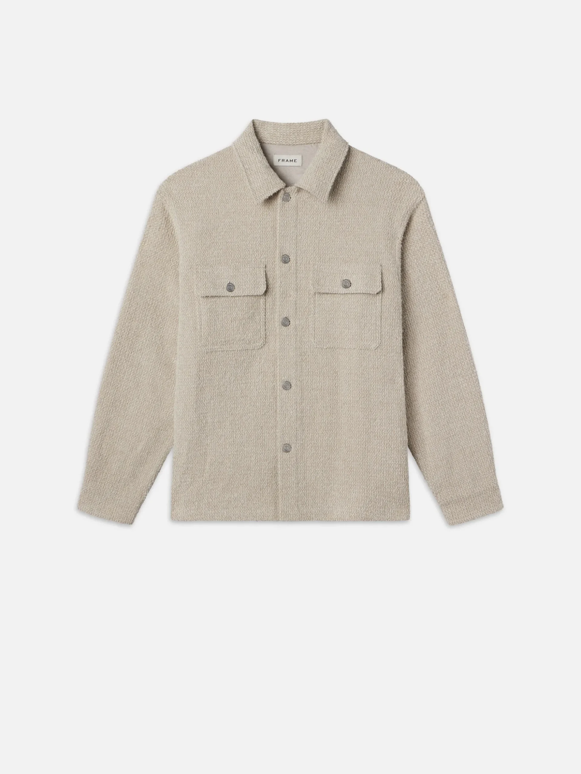 Tweed Overshirt Jacket in Dove Tweed