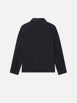 Unlined Suede Chore Coat in Dark Navy