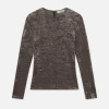 Velvet Long Sleeve Top in Dusk