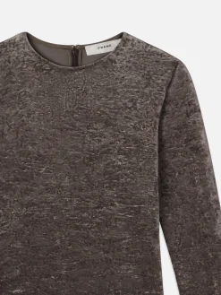Velvet Long Sleeve Top in Dusk