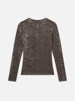 Velvet Long Sleeve Top in Dusk