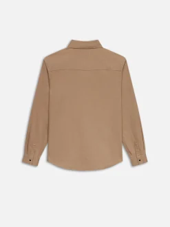 Western Denim Shirt in Dark Beige