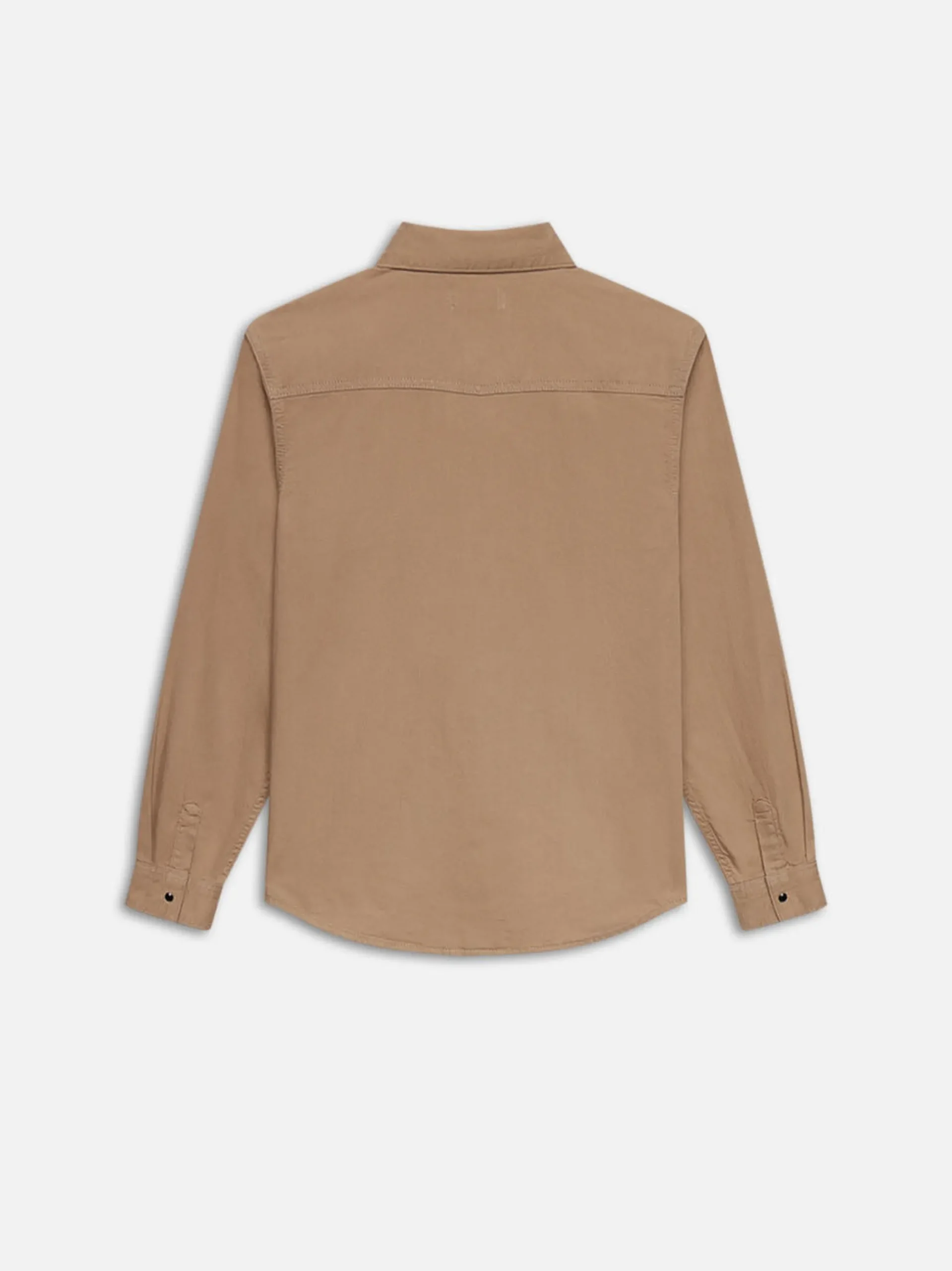 Western Denim Shirt in Dark Beige