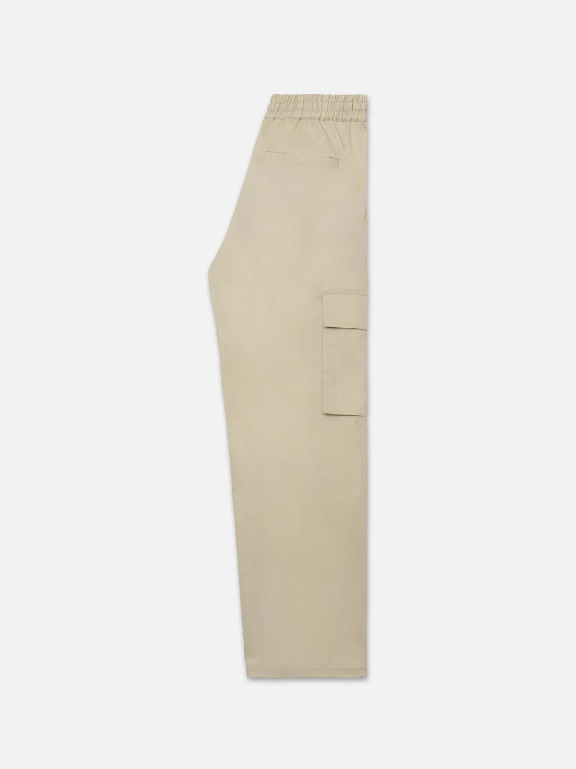 Wide Leg Cargo Pants in Smoke Beige